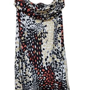 Guess Strapless Abstract Print Top Women’s Small Rayon Spandex